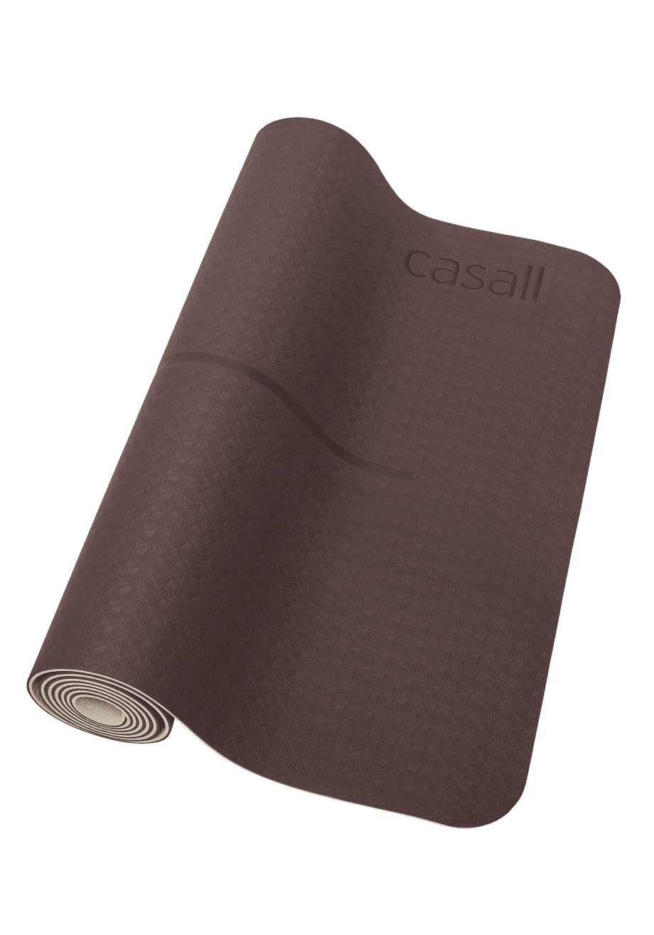 Casall Yoga mat position 4mm - Mahagony Red/Beige