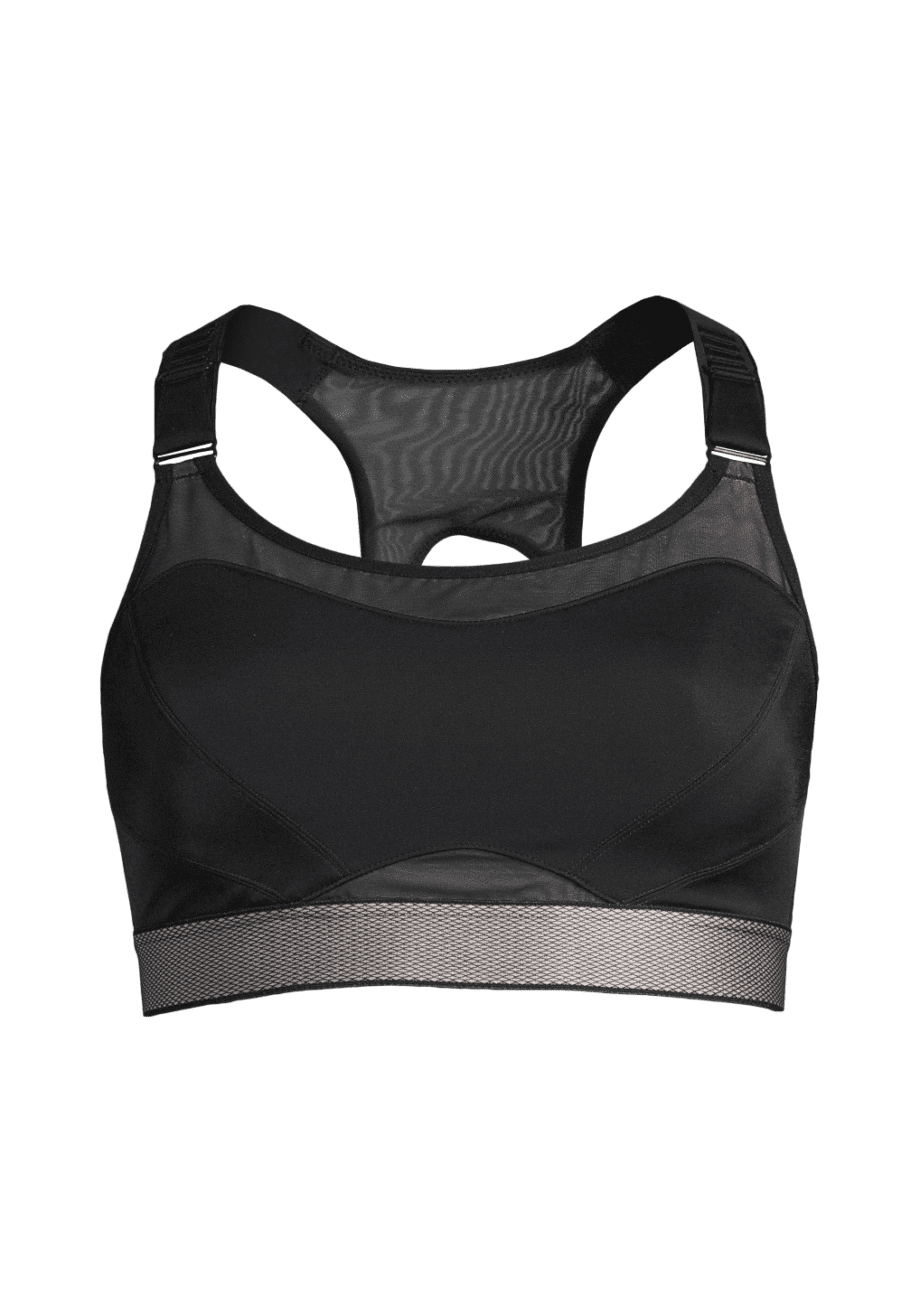 Casall High Control Sports bra - Black/Liquid Metal