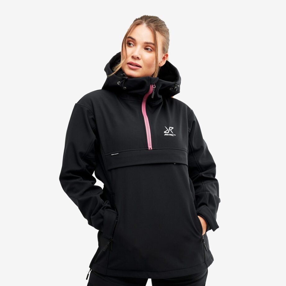 Revolution Race Hiball Anorak - Dam - Black/Pink, Storlek:S - Vinterjackor