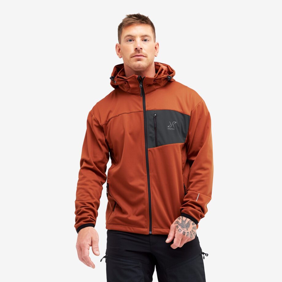 Revolution Race Hybrid Jacket 2.0 - Herr - Rusty Orange, Storlek:M - Skaljacka & Vindjacka