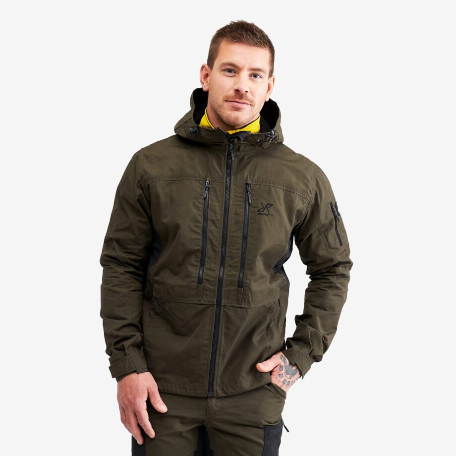 Revolution Race Wander Pro Jacket - Herr - Mud, Storlek:S - Skaljacka & Vindjacka