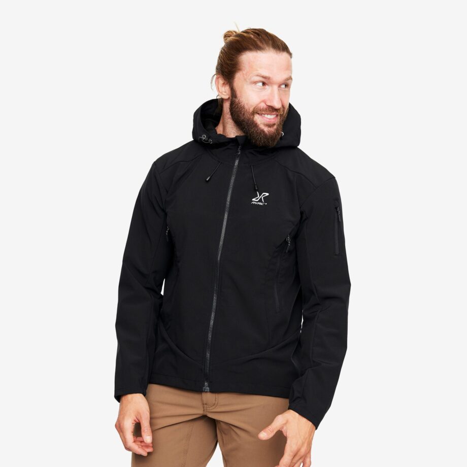 Revolution Race Reckon Softshell Jacket - Herr - Black, Storlek:2XL - Jackor > Softshelljackor