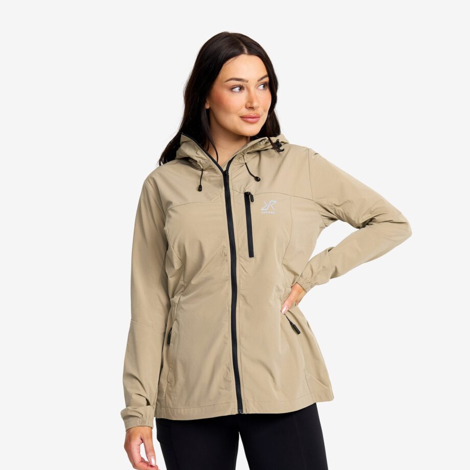 Revolution Race Aspect Wind Jacket - Dam - Khaki, Storlek:M - Dam > Jackor > Träningsjackor