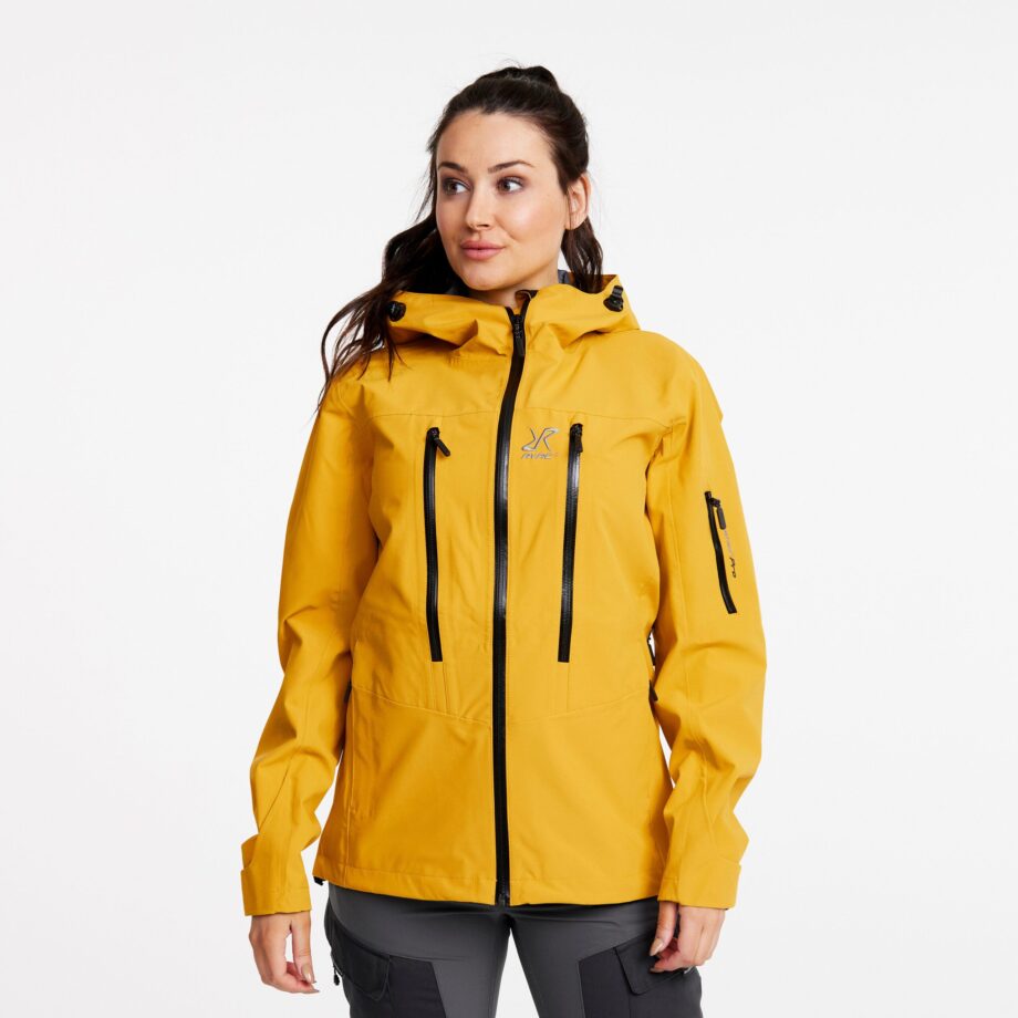 Revolution Race Whisper Jacket - Dam - Lemon Curry, Storlek:S - Skaljacka & Vindjacka