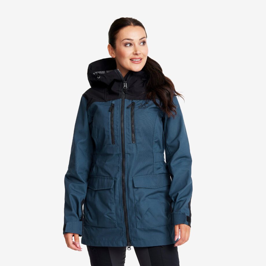 Revolution Race Outdoor Jacket - Dam - Moonlit Ocean, Storlek:S - Skaljacka & Vindjacka