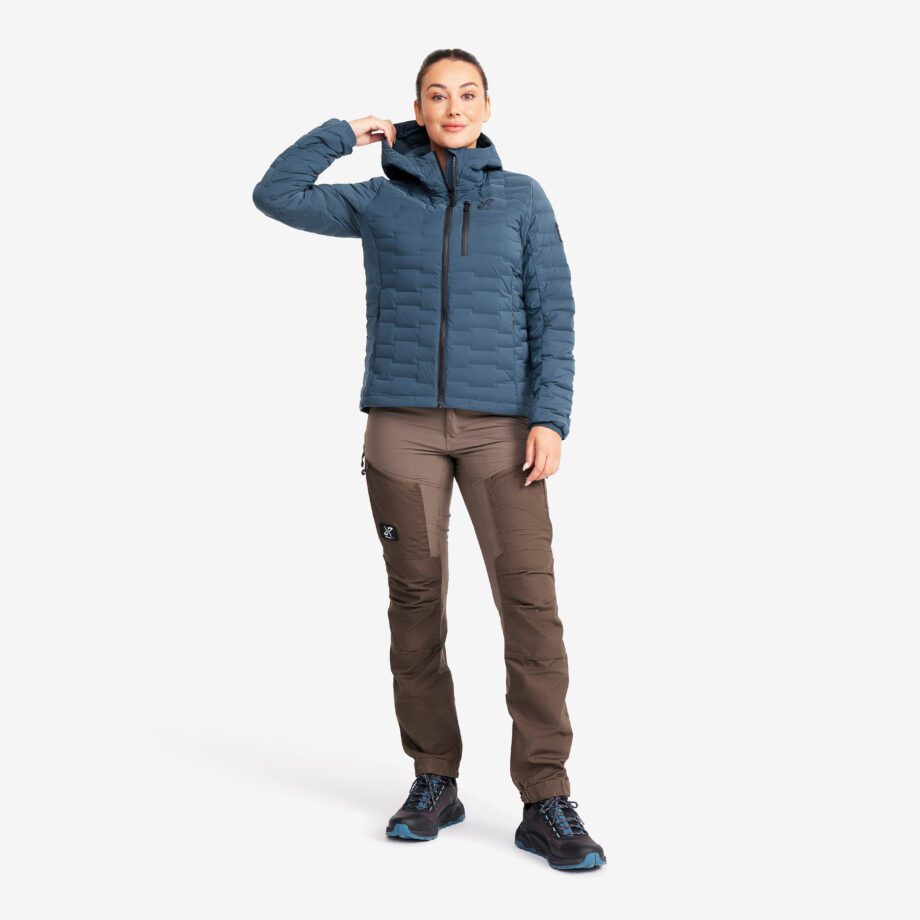 Revolution Race Flex Stretch Down Jacket - Dam - Moonlit Ocean, Storlek:3XL - Vinterjackor