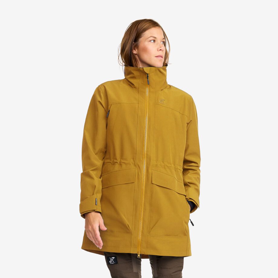 Revolution Race Nevis 2L Parka - Dam - Harvest Gold, Storlek:S - Skaljacka & Vindjacka