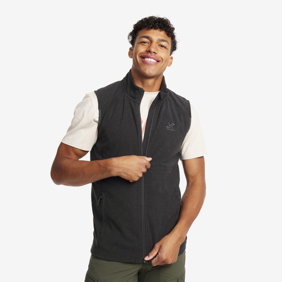 Revolution Race Essential Fleece Vest - Herr - Black, Storlek:2XL - Jackor > Västar