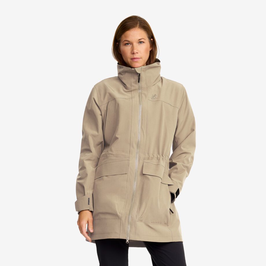 Revolution Race Nevis 2L Parka - Dam - Khaki, Storlek:XL - Skaljacka & Vindjacka