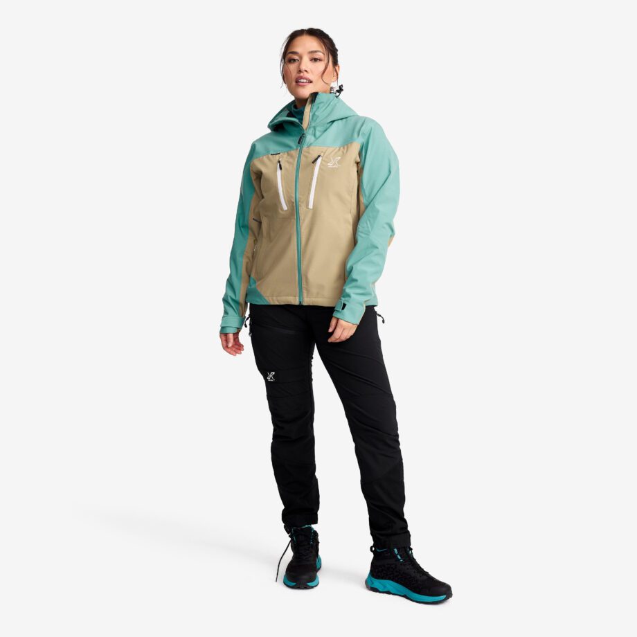 Revolution Race Silence Proshell 3L Jacket - Dam - Arctic/Khaki, Storlek:S - Skaljacka & Vindjacka