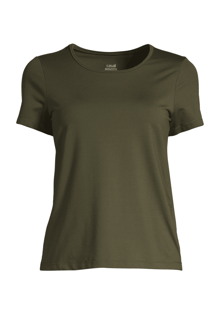 Casall Essential Detail Tee - Forest Green