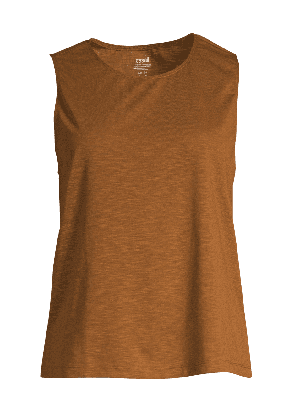 Casall Texture Muscle Tank - Sepia Brown