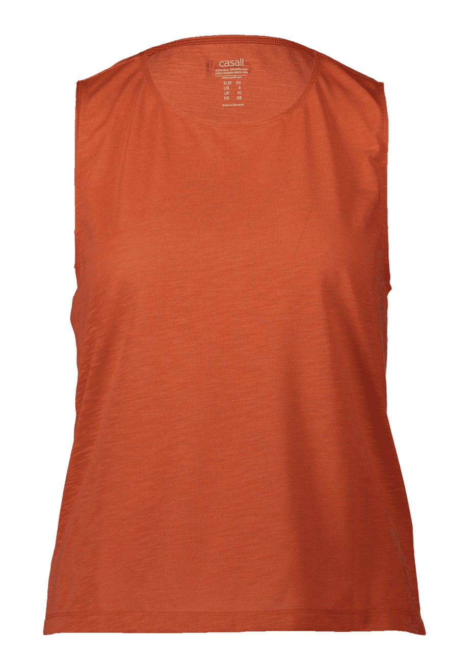 Casall Texture Muscle Tank - Papaya Red