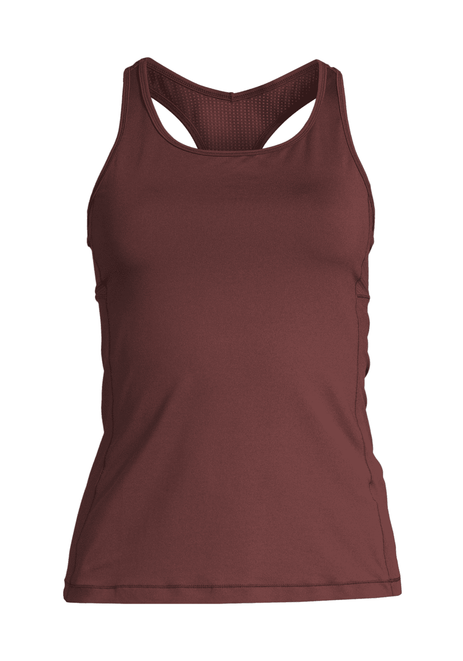 Casall Essential Racerback with Mesh Insert   - Mahogany Red