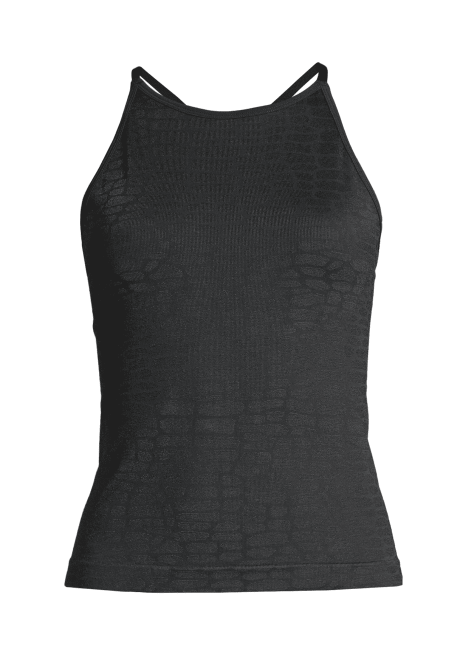 Casall Shiny Aligator Seamless Strap Tank - Shadow Grey