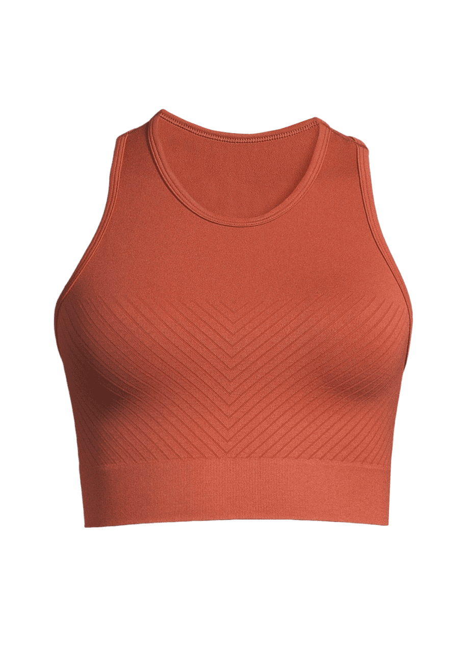 Casall Essential Block Seamless Sport Top - Burnt Sienna Red