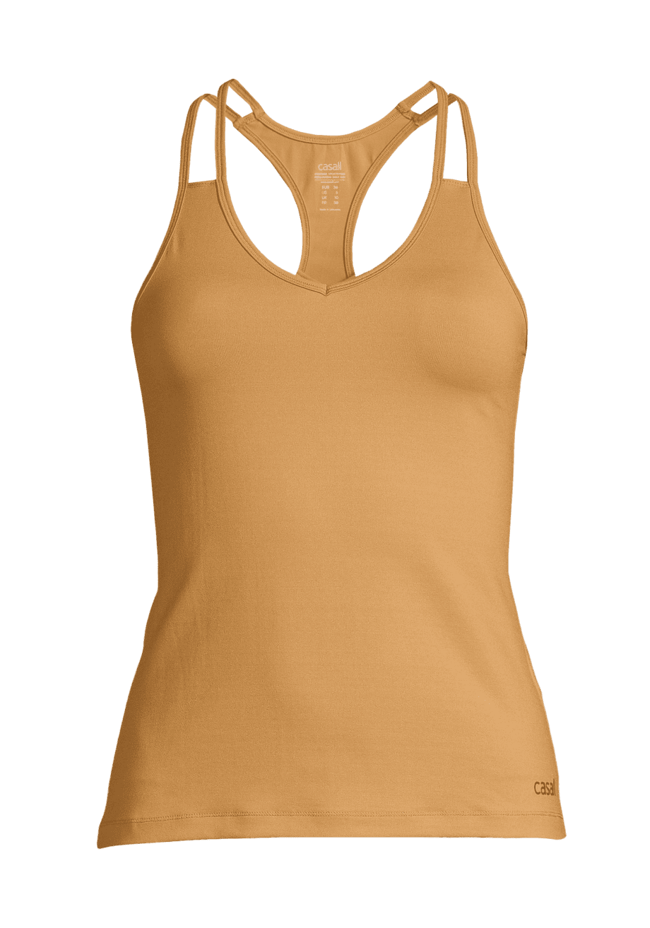 Casall V-Neck Racerback - Brass Yellow