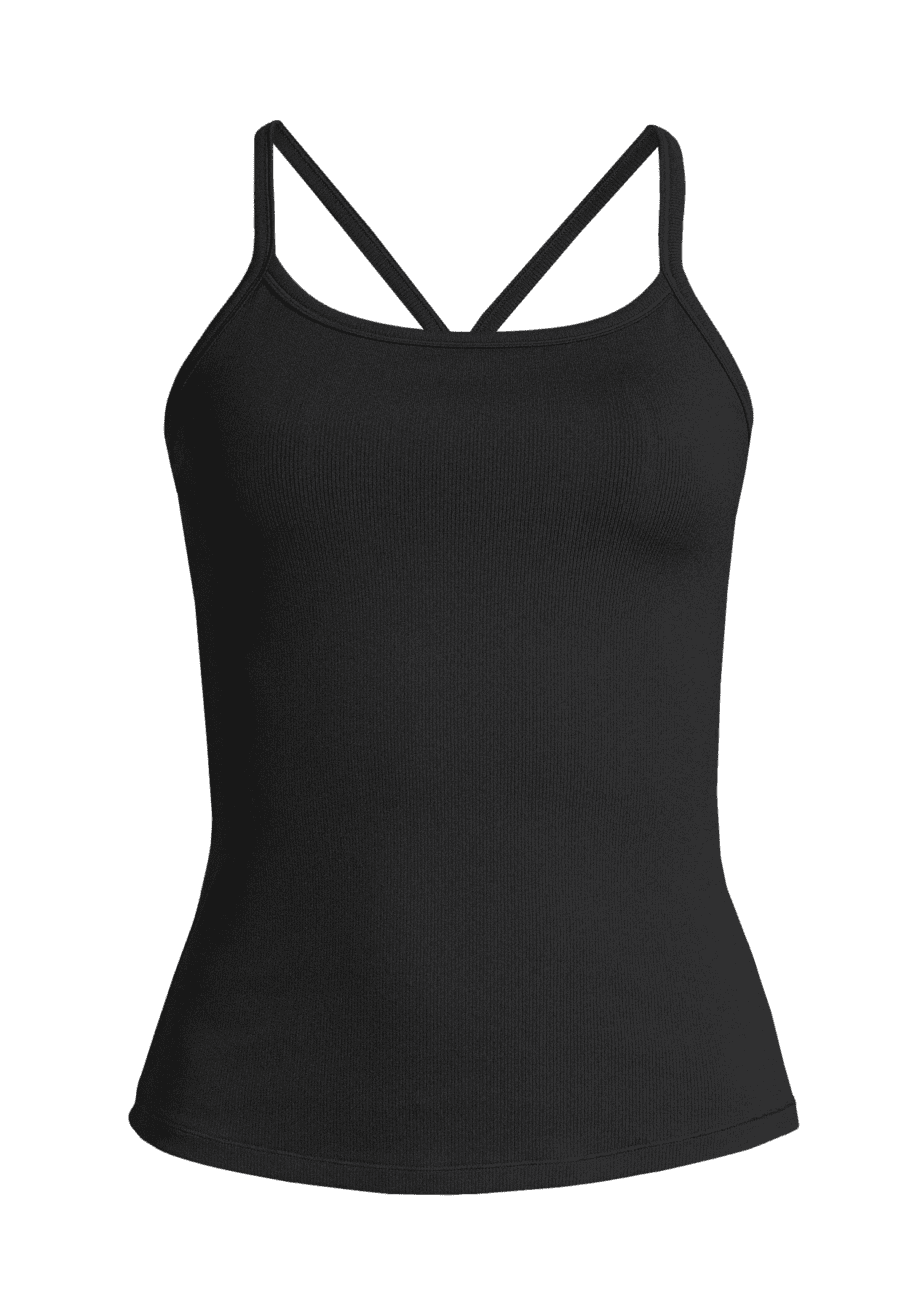 Casall Strap Rib Tank - Black