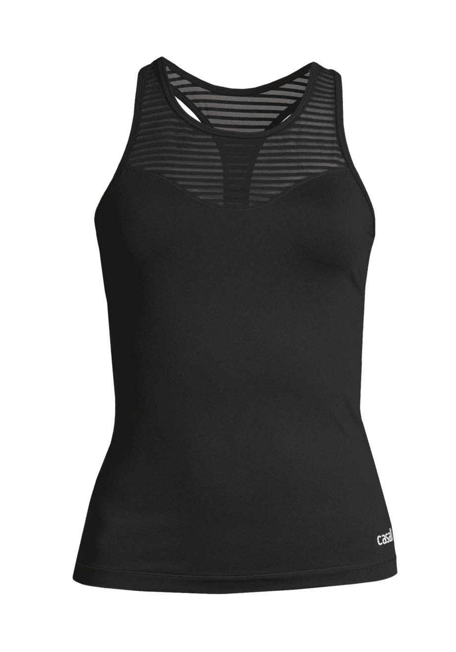 Casall Stripe Mesh Racerback - Black