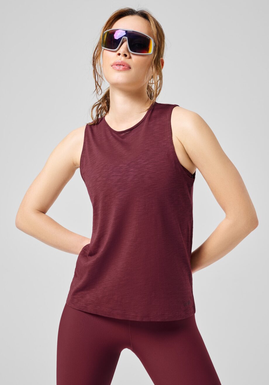 Casall Soft Texture Tank - Evening Red