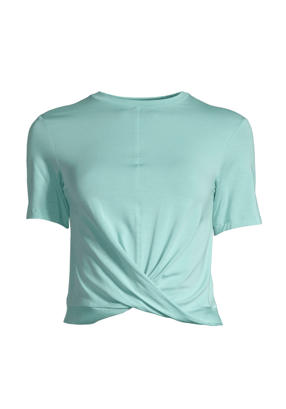 Casall Delight Short Wrap Tee - Pastel Mint