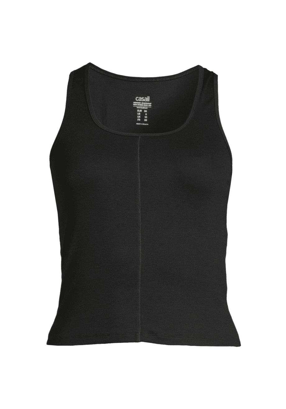 Casall Delight Scoop Neck Tank - Black