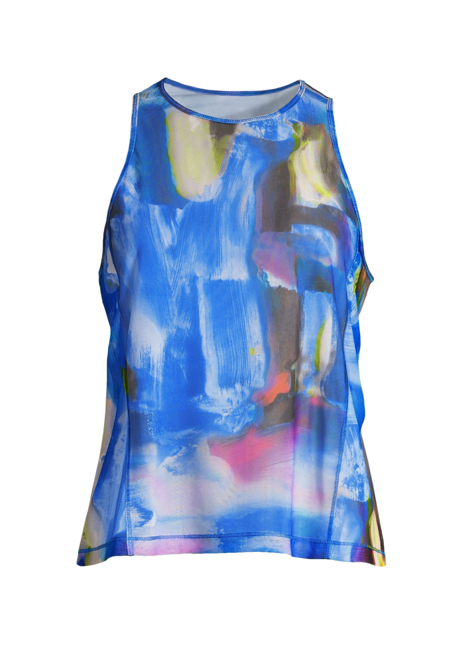 Casall Sheer Tank - Blue Nostalgia