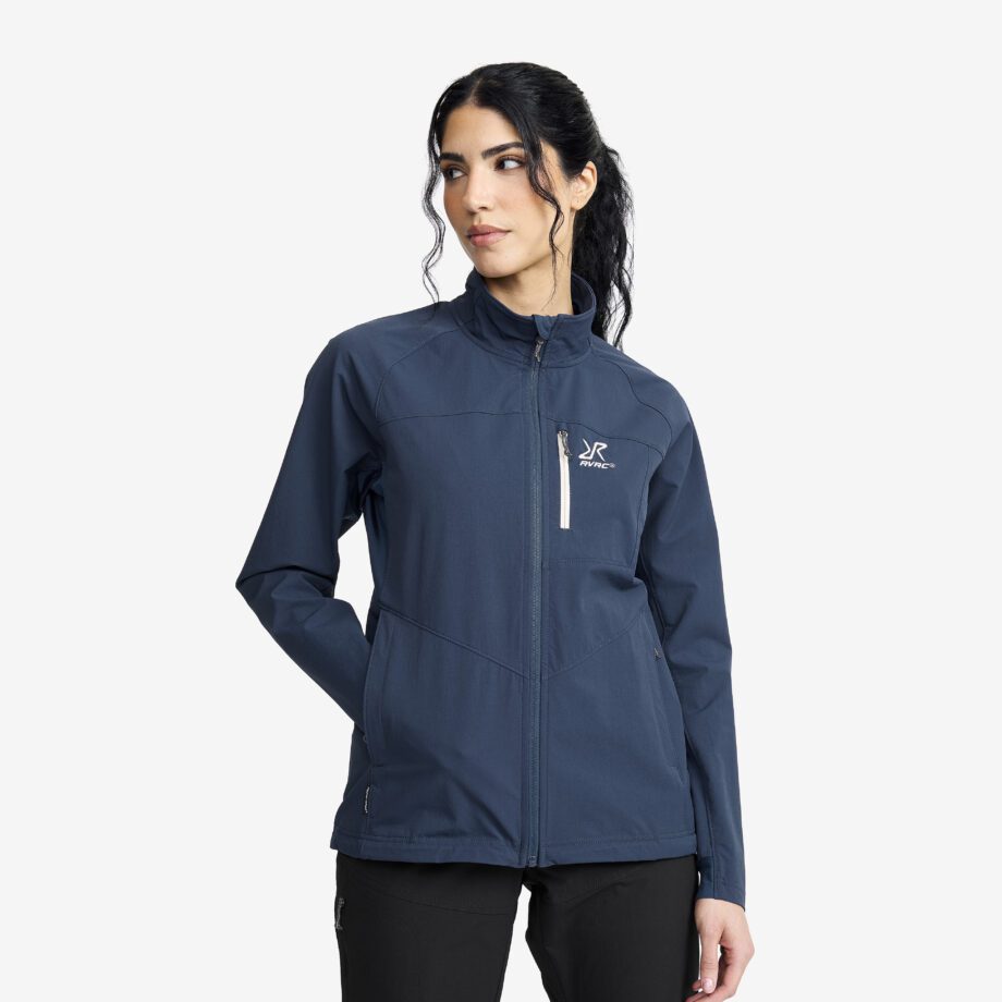 Revolution Race Venue Light Softshell Jacket - Dam - Moonlit Ocean, Storlek:2XL - Dam > Jackor > Vindjackor