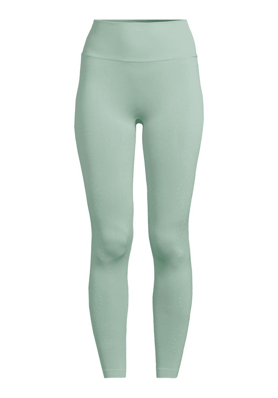 Casall Scallop High Waist Seamless Tights - Statue Green