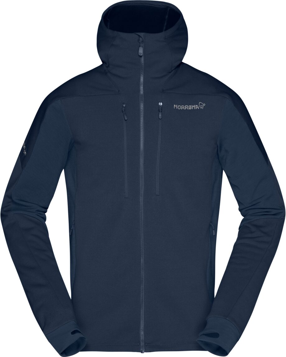 Norrøna Norrøna Men's Trollveggen Powerstretch Pro Zip Hood Indigo Night