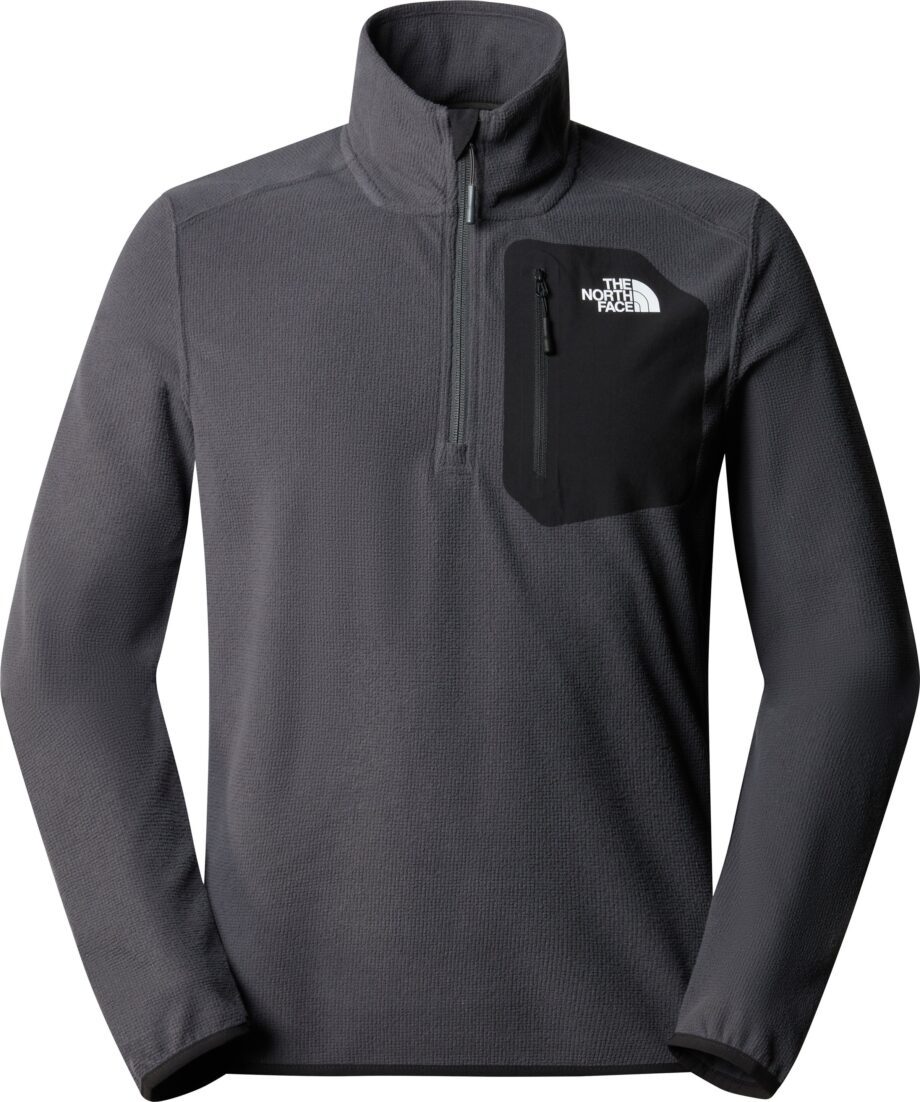 The North Face The North Face Men's Experit 1/4 Zip Grid Fleece Jacket Asphalt Grey/TNF Black