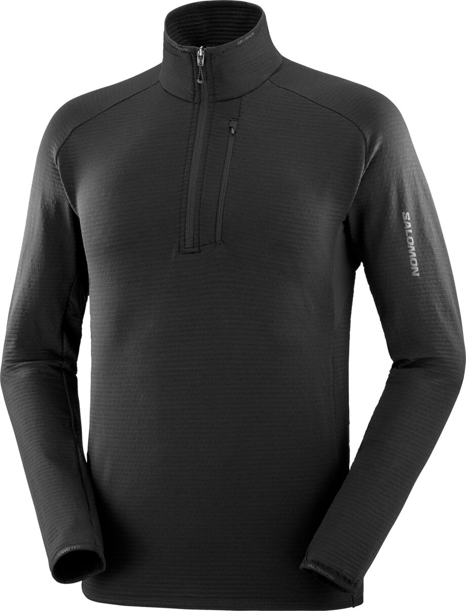 Salomon Salomon Men's Essential Lightwarm Half Zip Deep Black