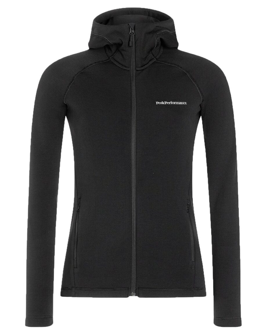 Peak Performance Midlayer Zip Hood W Black (M M)