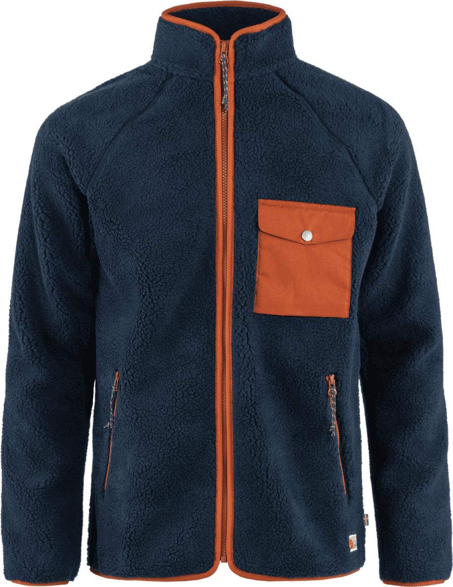 Fjällräven Fjällräven Men's Vardag Pile Fleece Navy-Autumn Leaf