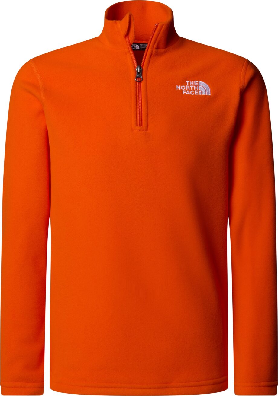 The North Face The North Face Juniors' Glacier 1/4 Zip Pullover TNF Orange