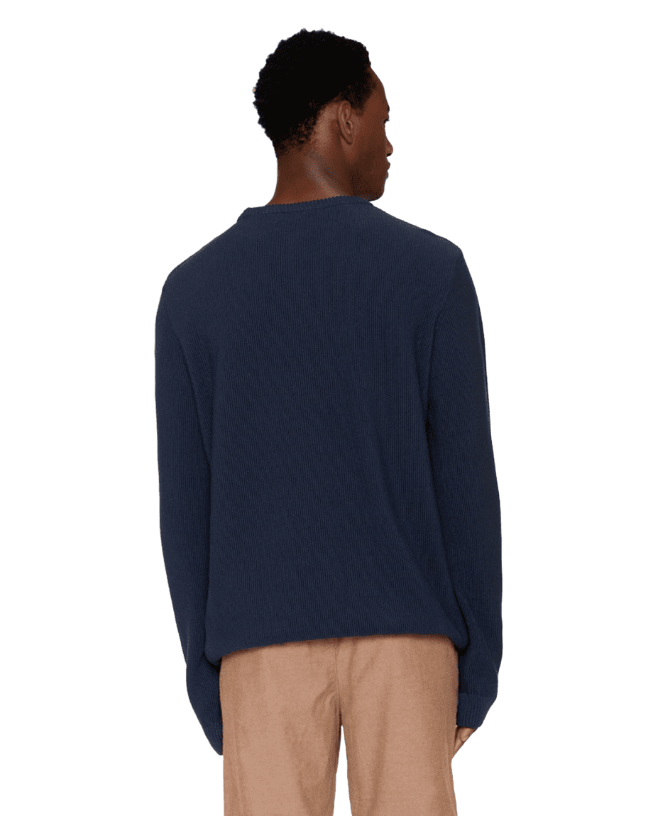 Pique Badge Knit O-Neck M 1001 Total Eclipse (XL)