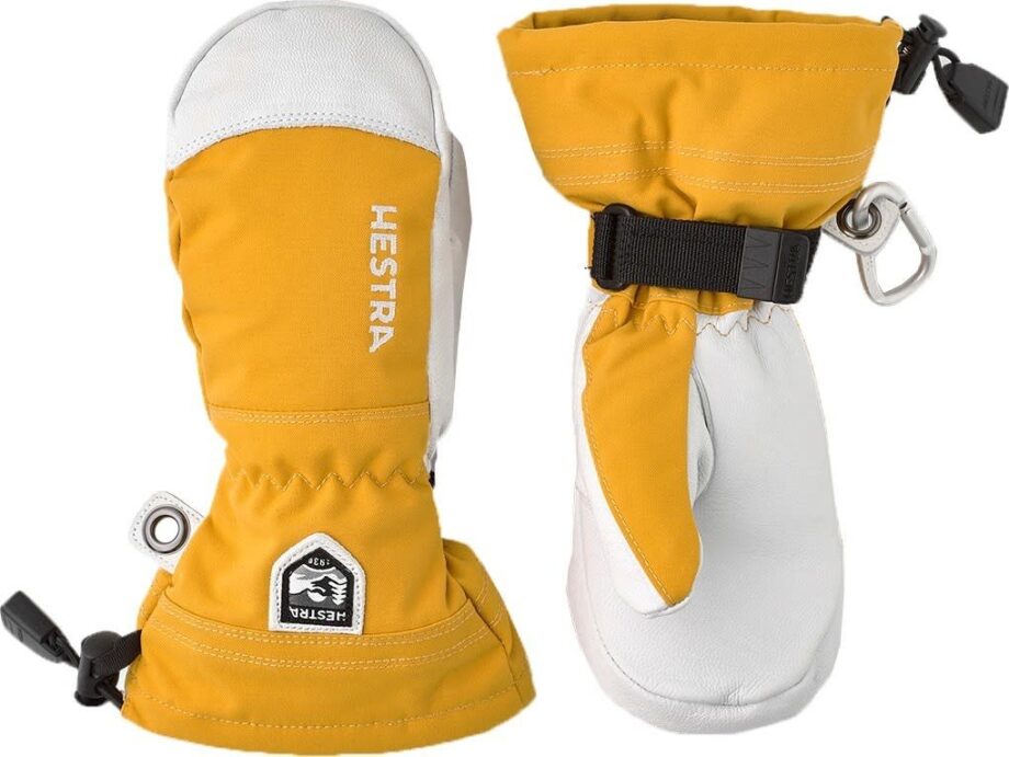 Hestra Hestra Juniors' Army Leather Heli Ski Mitt Yellow