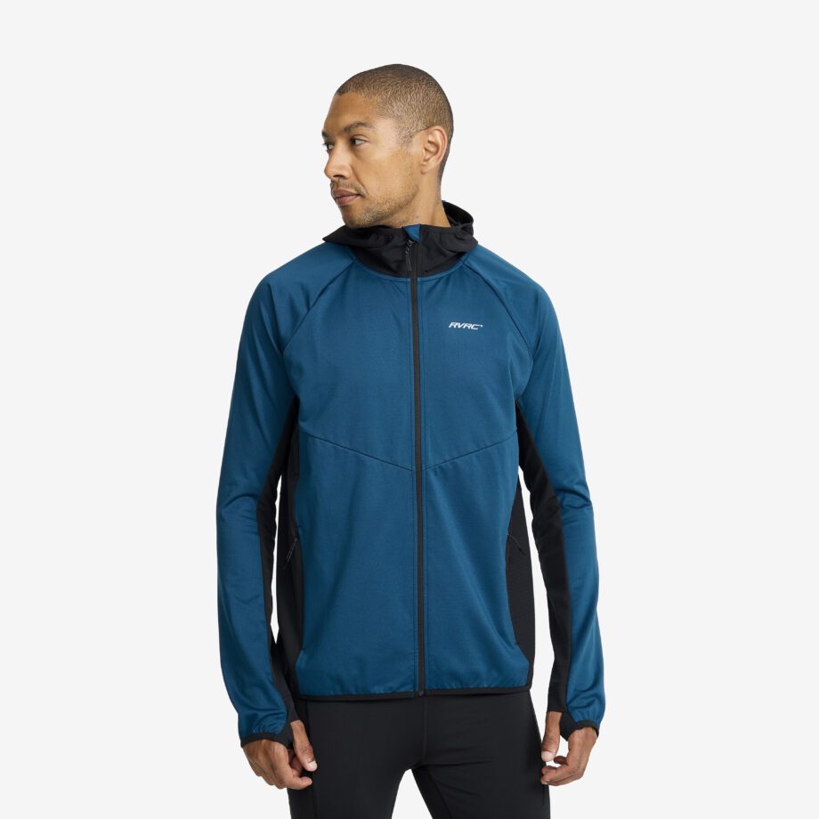 Revolution Race Pace Hooded Wind Jacket - Herr - Blue Opal, Storlek:M - Jackor > Vindjackor