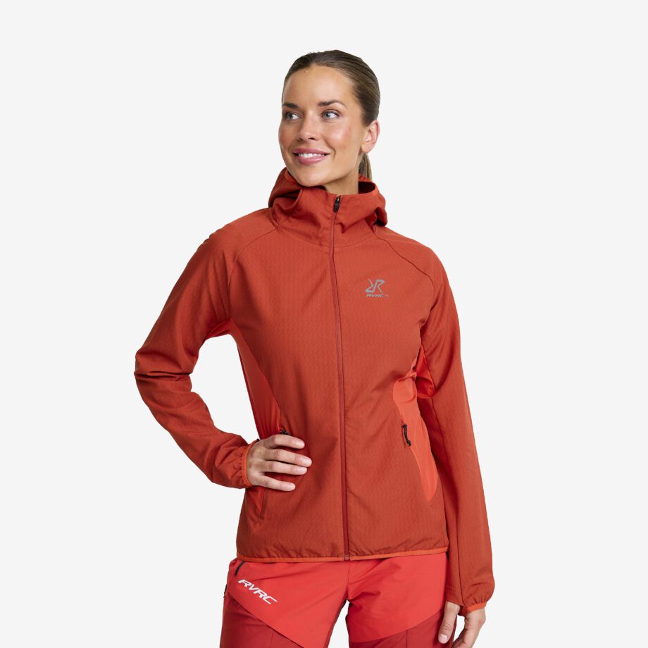 Revolution Race Distance Pro Wind Jacket - Dam - Aurora Red/ Bossa Nova, Storlek:3XL - Dam > Jackor > Vindjackor