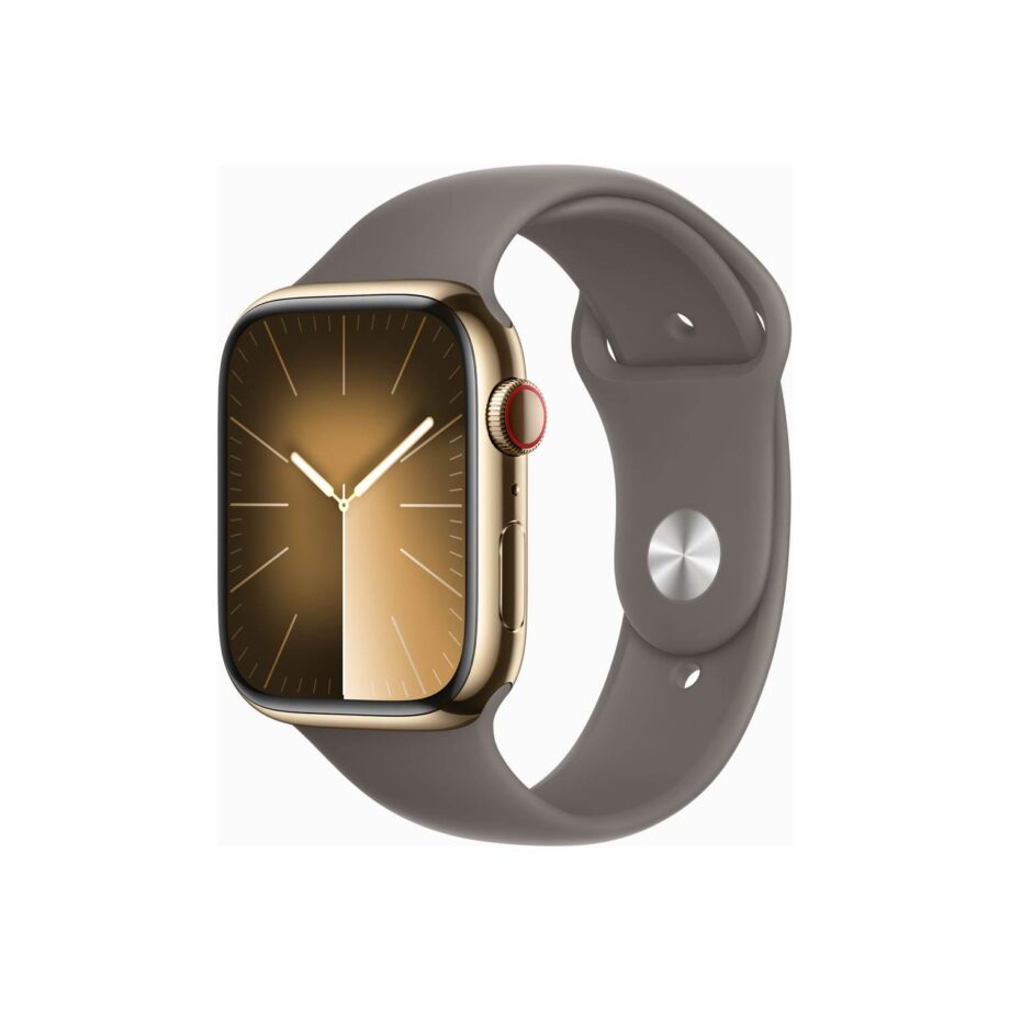 Watch S9 GPS+Cell 45mm Gold Stainl Steel Case Clay SB - M/L