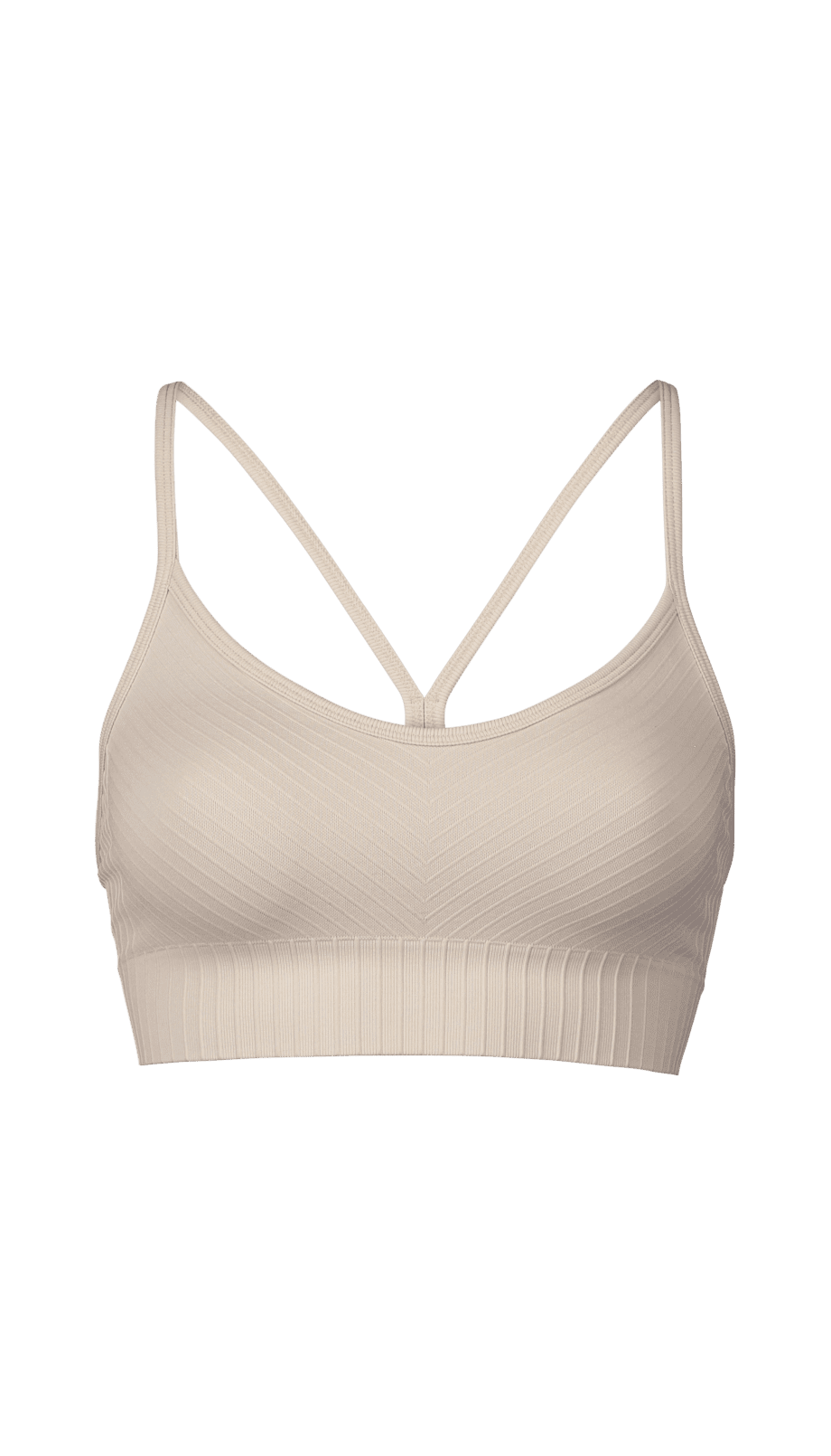 Casall Seamless Graphical Rib Sports Top - Light Sand