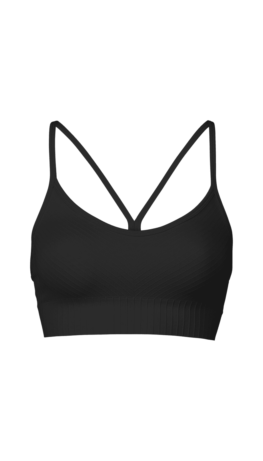 Casall Seamless Graphical Rib Sports Top - Black