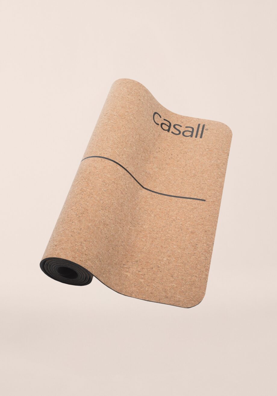 Casall Yoga mat natural cork 5mm - Natural cork/black