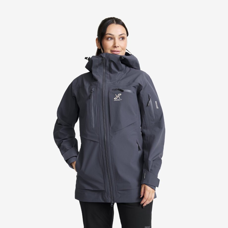 Revolution Race Cyclone Long 3L Jacket - Dam - India Ink, Storlek:2XL - Skaljacka & Vindjacka