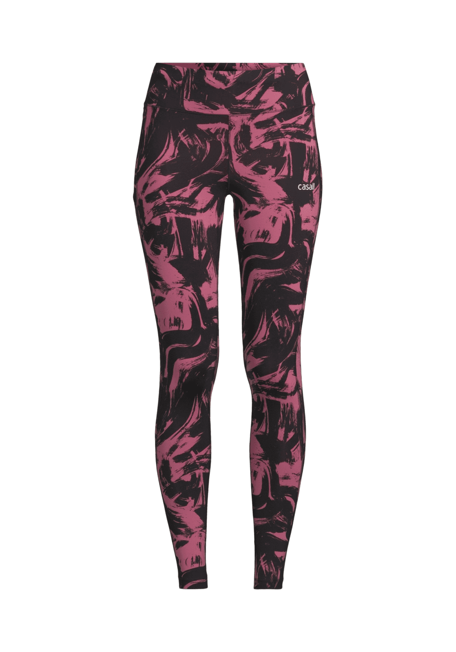 Casall Essential Printed Tights - Blaze Rose