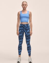 Casall Essential Printed Tights - Vivid Blue