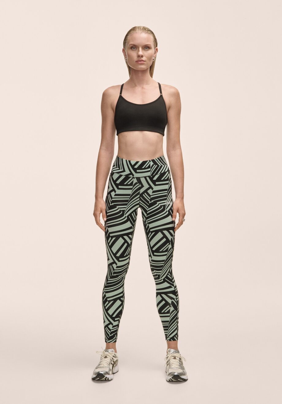 Casall Essential Printed Tights - Vivid Green