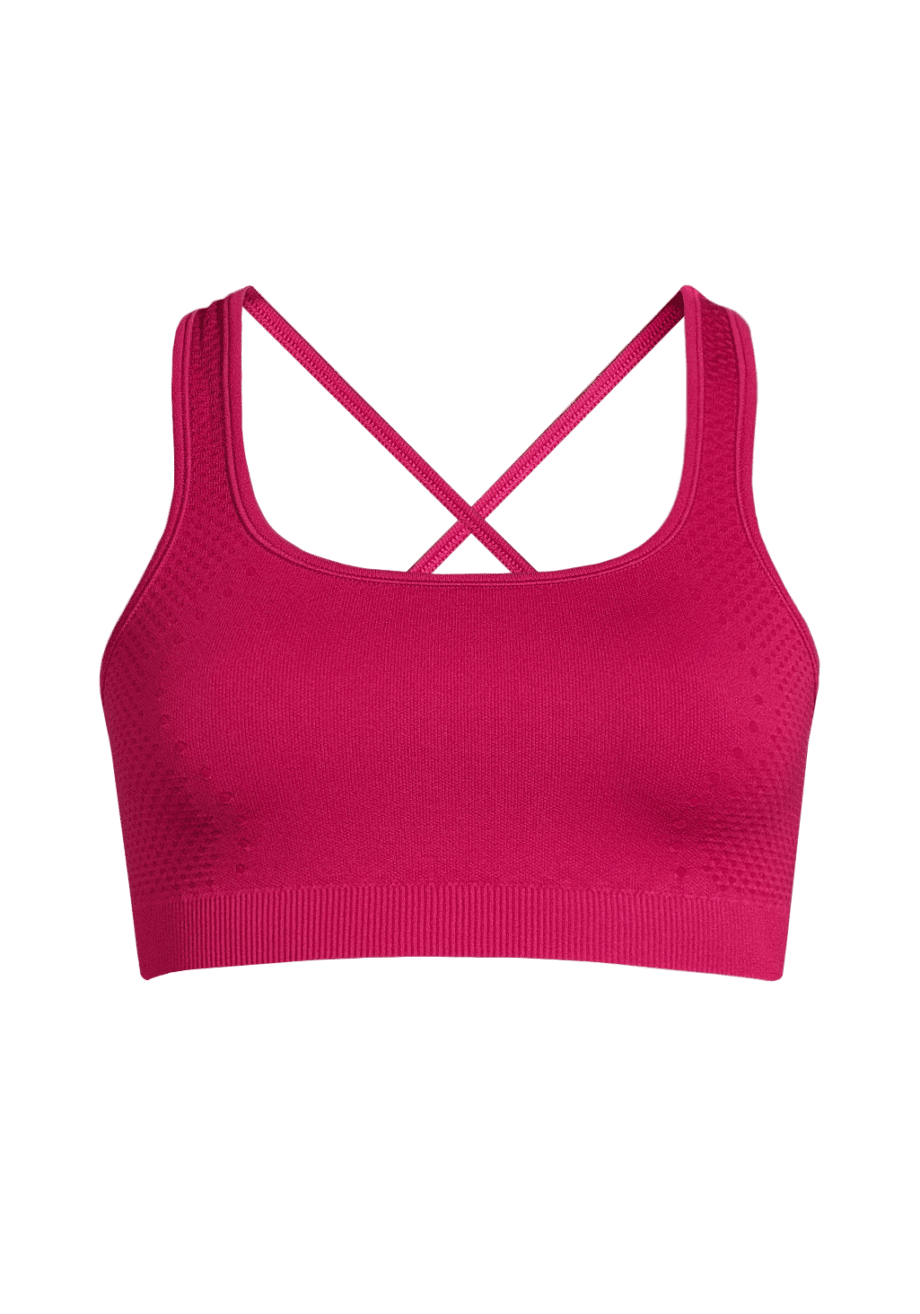 Casall Scallop Seamless Bralette - Punch Pink