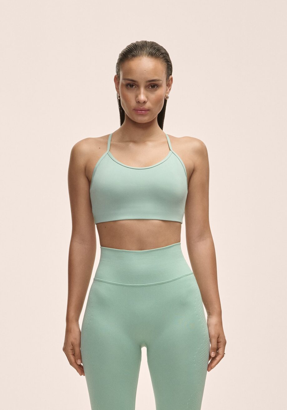 Casall Sleek Strappy Sports Bra - Statue Green