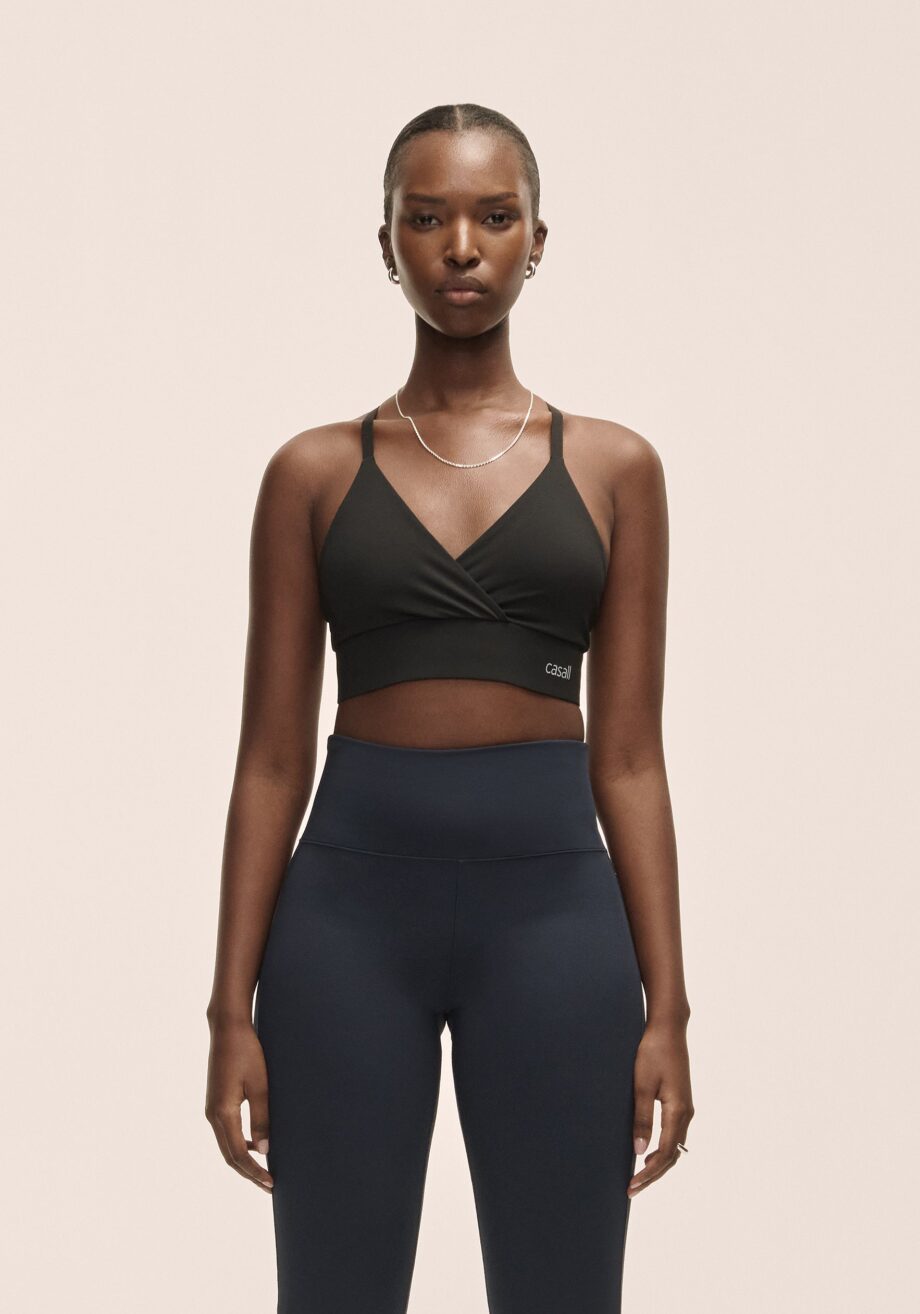 Casall Wrap Sports Bra - Black